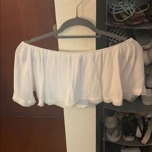 FORE- White flowy bandau shirt